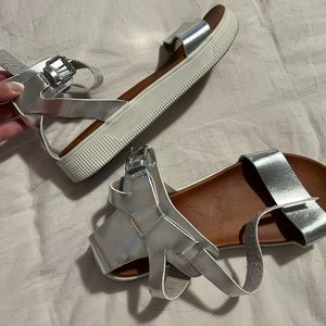 Size 8 MIA silver sandal